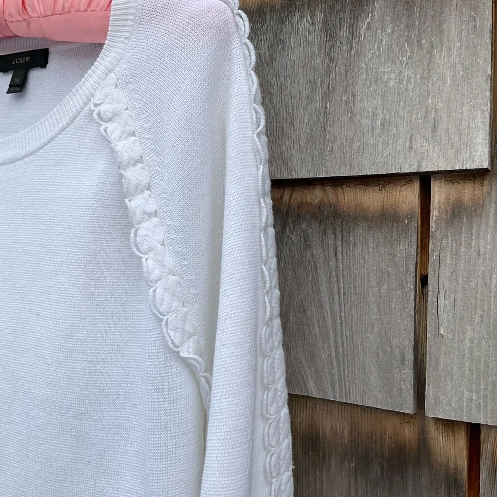 J. Crew White Knit Top